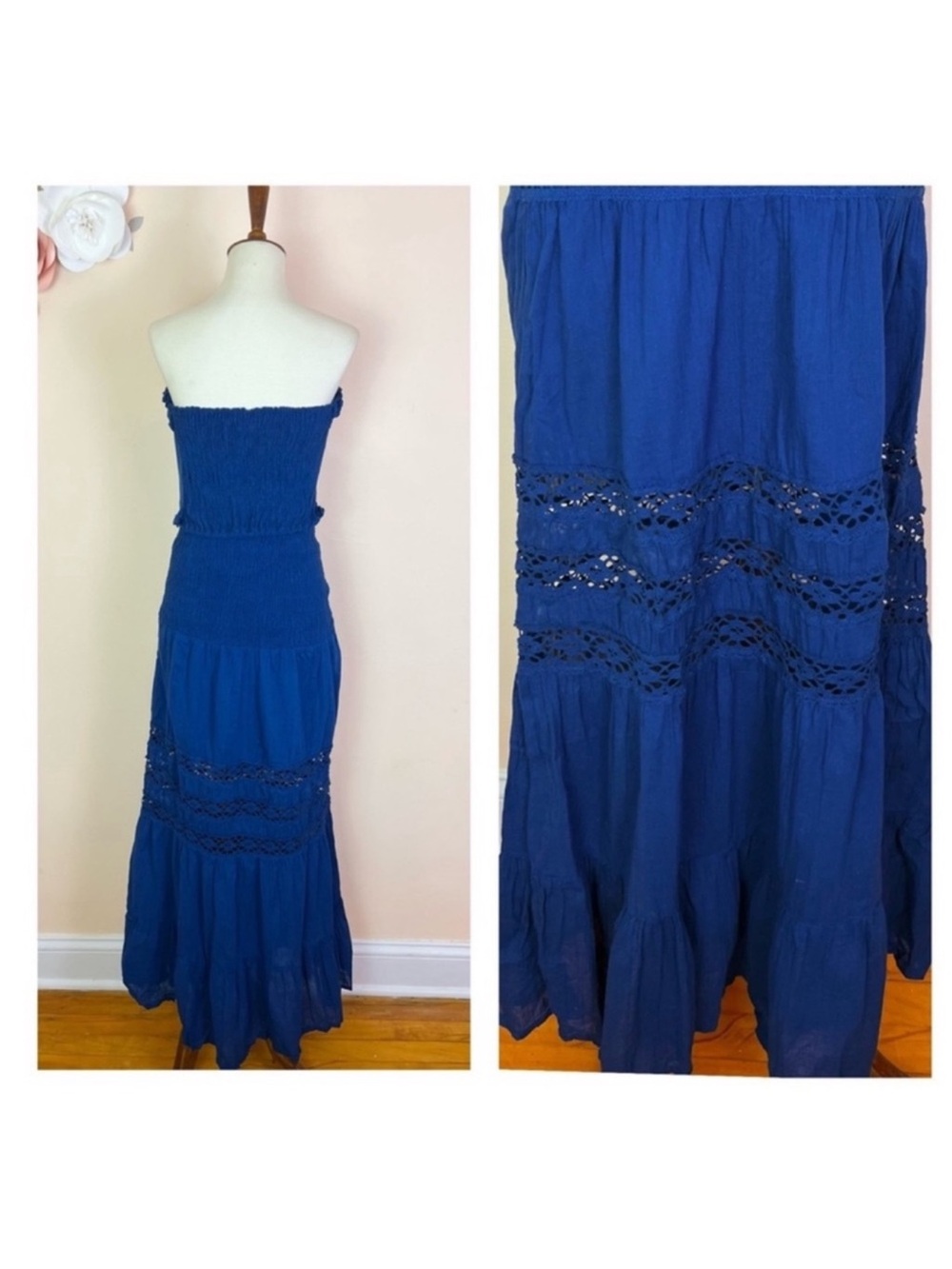 New! JEN’S PIRATE BOOTY Diamond Lake Shirred Lace Top & Skirt Boho Set - Picture 9 of 10